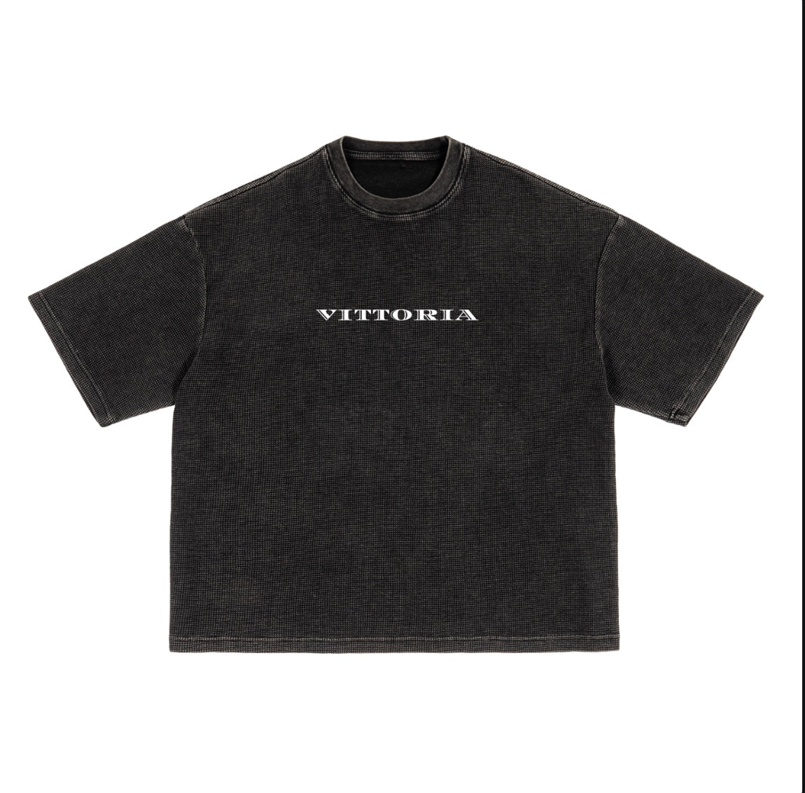 Vittoria Waffle-Texture Washed Boxy T-Shirt
