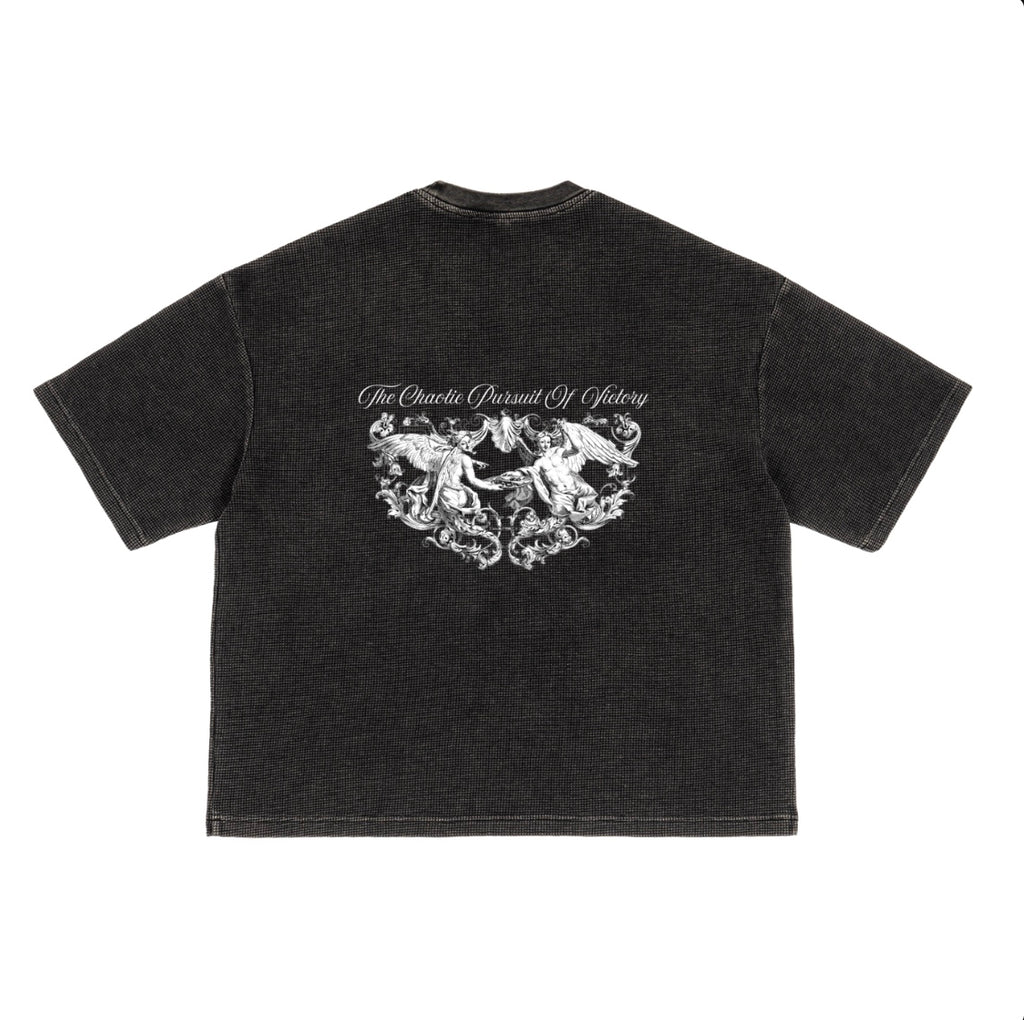 Vittoria Waffle-Texture Washed Boxy T-Shirt