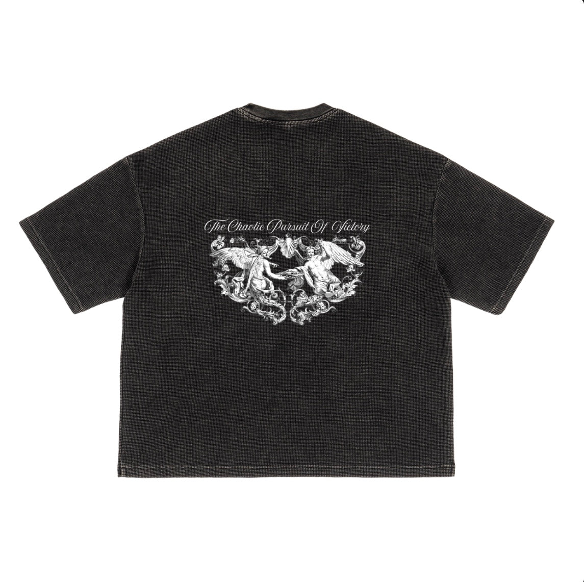 Vittoria Waffle-Texture Washed Boxy T-Shirt